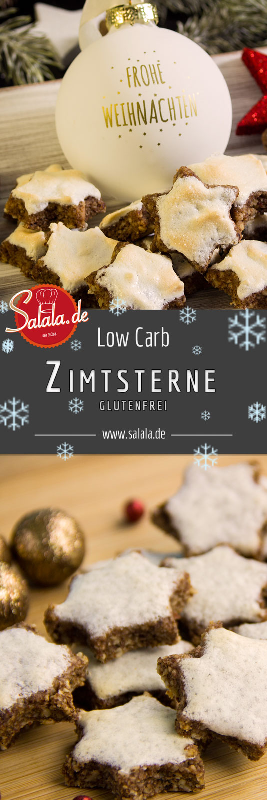 LowCarb Zimtsterne backen - Rezept für glutenfreie Zimtsterne in der Low Carb Weihnachtsbäckerei. Extrem leckere Zimsterne super einfach und schnell gemacht.