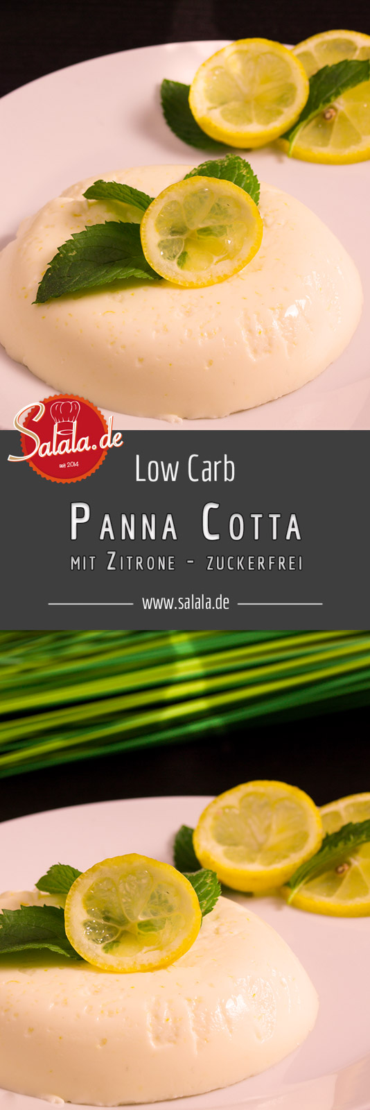 Zitronen Panna Cotta Rezept ohne Zucker Low Carb
