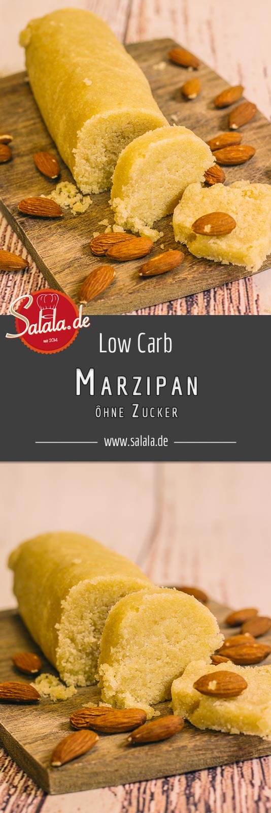 Low Carb Marzipan einfach selber machen - by salala.de - Marzipan ohne Zucker Low Carb glutenfrei zuckerfrei DIY