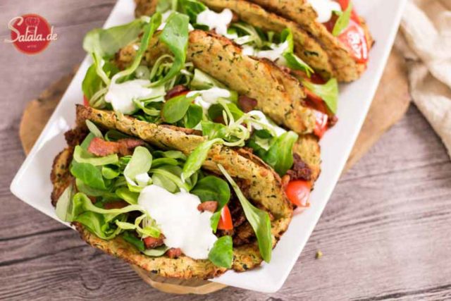Zucchini Taco Shells - by salala.de - Rezept ohne Mehl Low Carb glutenfrei selbst gemacht
