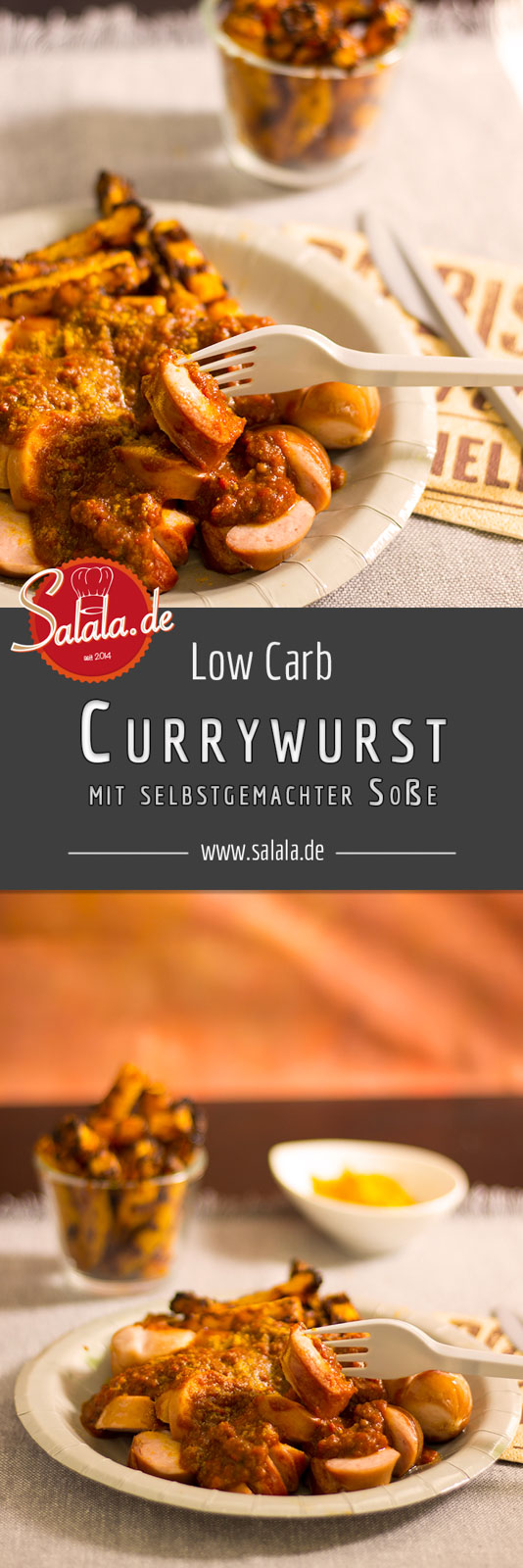 Currywurst selber machen - by salala.de - Low Carb Currysauce Rezept ohne Zucker