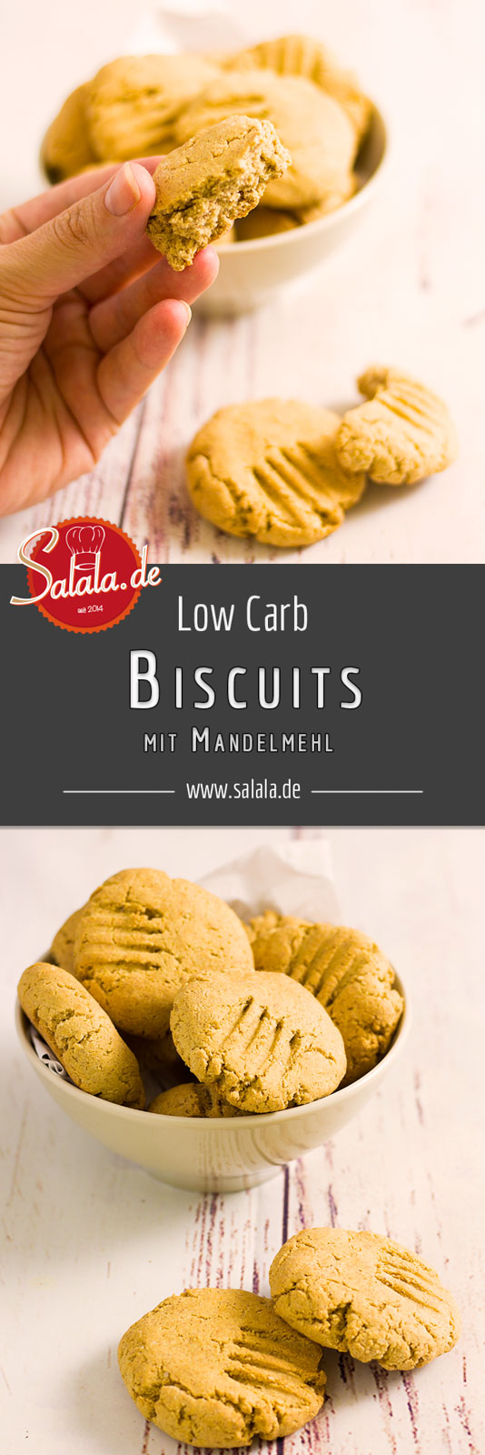 Keto Mandel Biscuits - by salala.de - Rezept Low Carb Beilage backen ohne Mehll #lowcarb #keto #mehlfrei #backen