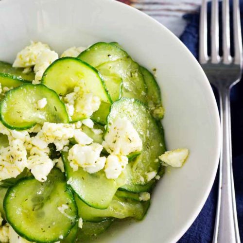 Gurkensalat mit Feta Low Carb Rezept by salala.de